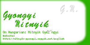 gyongyi mitnyik business card